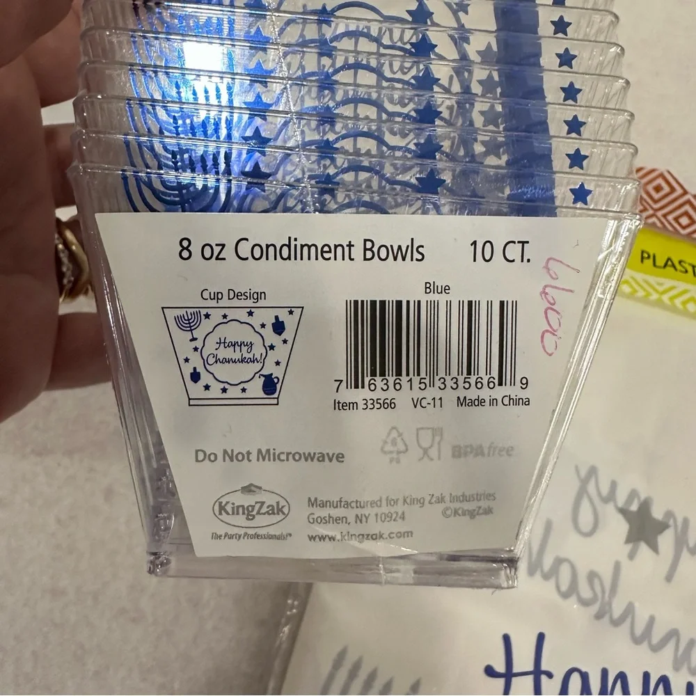 Home Party Supplies Happy Chanukah Set - Blue and White